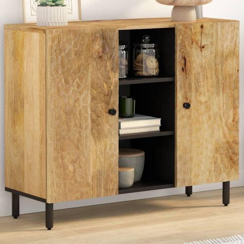 Skab 90x33x75 cm massivt mangotræ