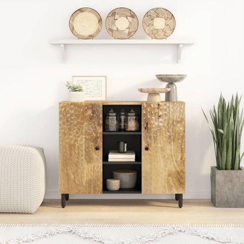 Skab 90x33x75 cm massivt mangotræ