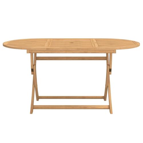 Foldbart havebord 160x85x75 cm massivt akacietræ