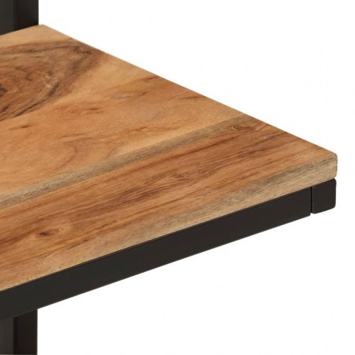 Væghylde 40x30x50 cm massivt akacietræ og jern