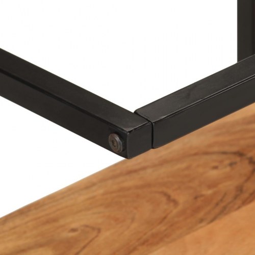 Væghylde 40x30x50 cm massivt akacietræ og jern