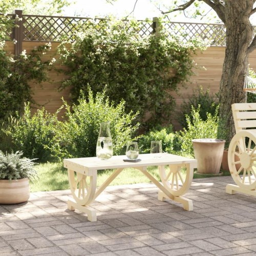Havebord 90 x 50 x 40 cm med hjuldesign