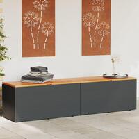 Opbevaringsboks til haven 220x50x54 cm polyrattan akacie sort