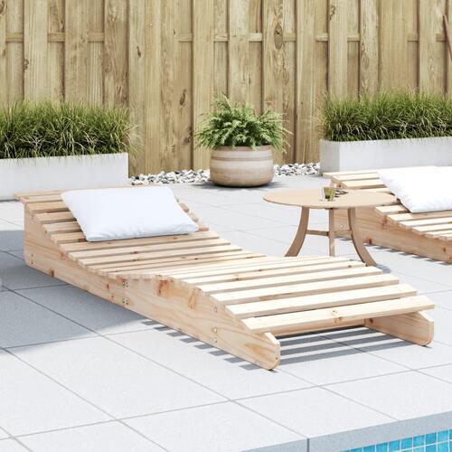 Liggestol 205x60x31,5 cm massivt fyrretræ