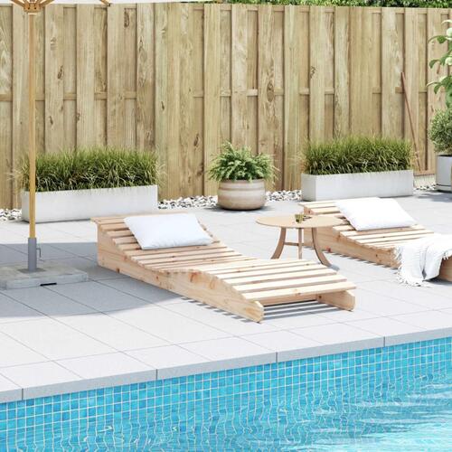 Liggestol 205x60x31,5 cm massivt fyrretræ