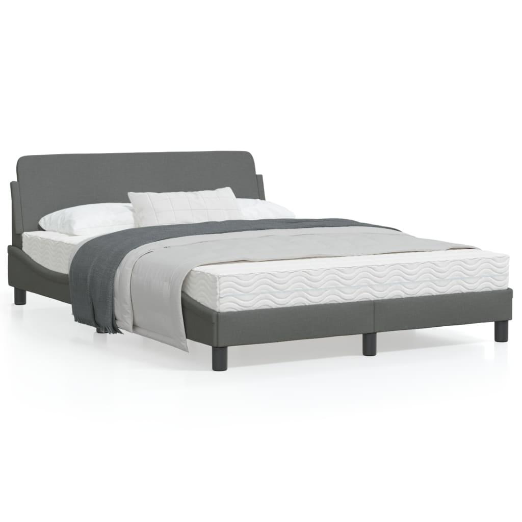 Sengeramme uden madras 140x190 cm stof mørkegrå