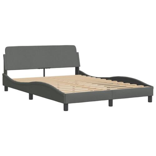 Sengeramme uden madras 140x190 cm stof mørkegrå