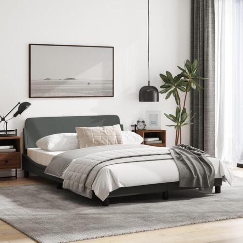 Sengeramme uden madras 140x190 cm stof mørkegrå