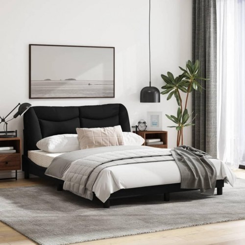 Sengeramme med LED Hvar 120 x 200 cm uden madras - sort