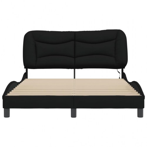 Sengeramme med LED Hvar 120 x 200 cm uden madras - sort
