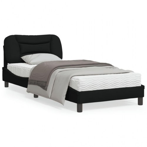 Sengeramme med LED Hvar 90 x 200 cm uden madras - sort