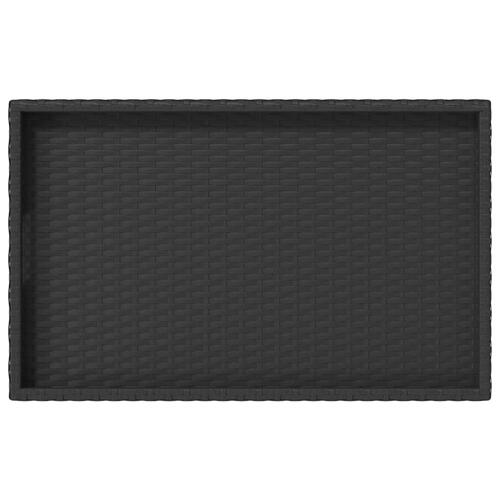 Bakkebord 65x40x75 cm polyrattan sort
