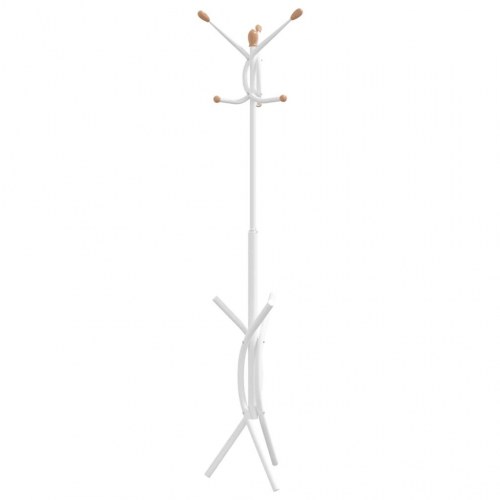 Stumtjener 176 cm pulverlakeret jern hvid