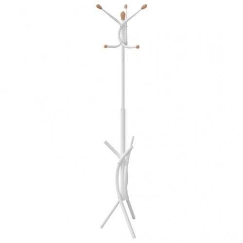 Stumtjener 176 cm pulverlakeret jern hvid