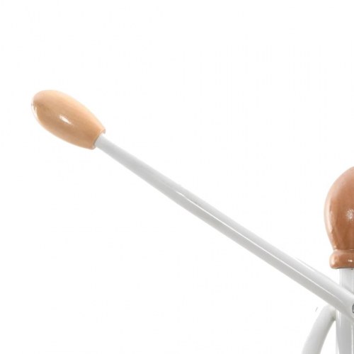 Stumtjener 176 cm pulverlakeret jern hvid