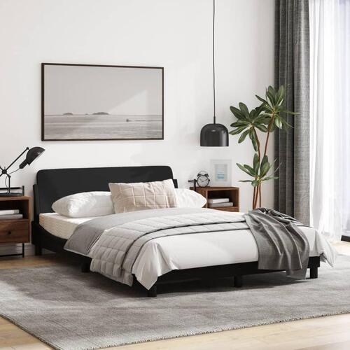 Sengeramme uden madras 140x190 cm stof sort