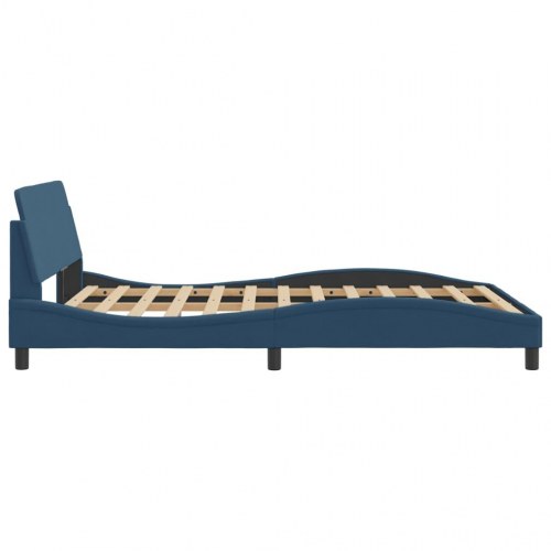 Sengeramme med sengegavl Dover blå 140 x 190 cm