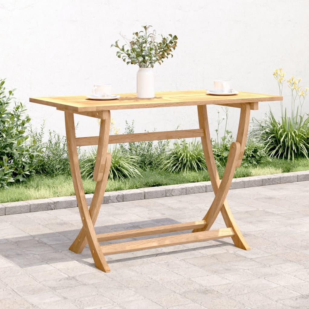 Foldbart Havebord Massivt Akacietræ - Lysebrun / 110 x 55 x 75 cm