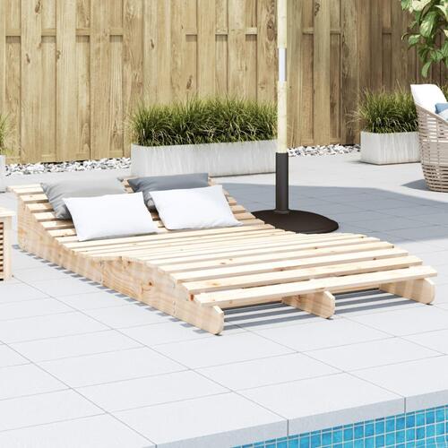 Liggestol 205x110x31,5 cm massivt fyrretræ