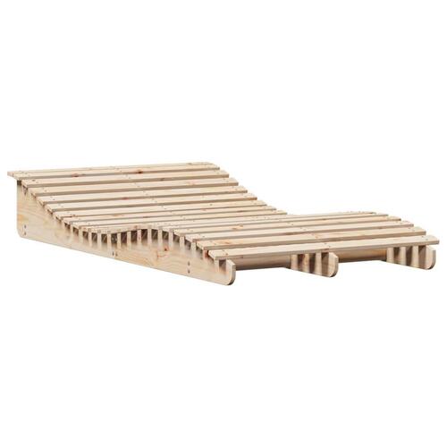 Liggestol 205x110x31,5 cm massivt fyrretræ