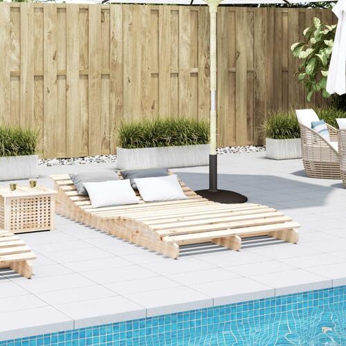Liggestol 205x110x31,5 cm massivt fyrretræ