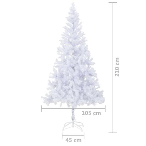 Kunstigt juletræ med juletræsfod 210 cm 910 grene
