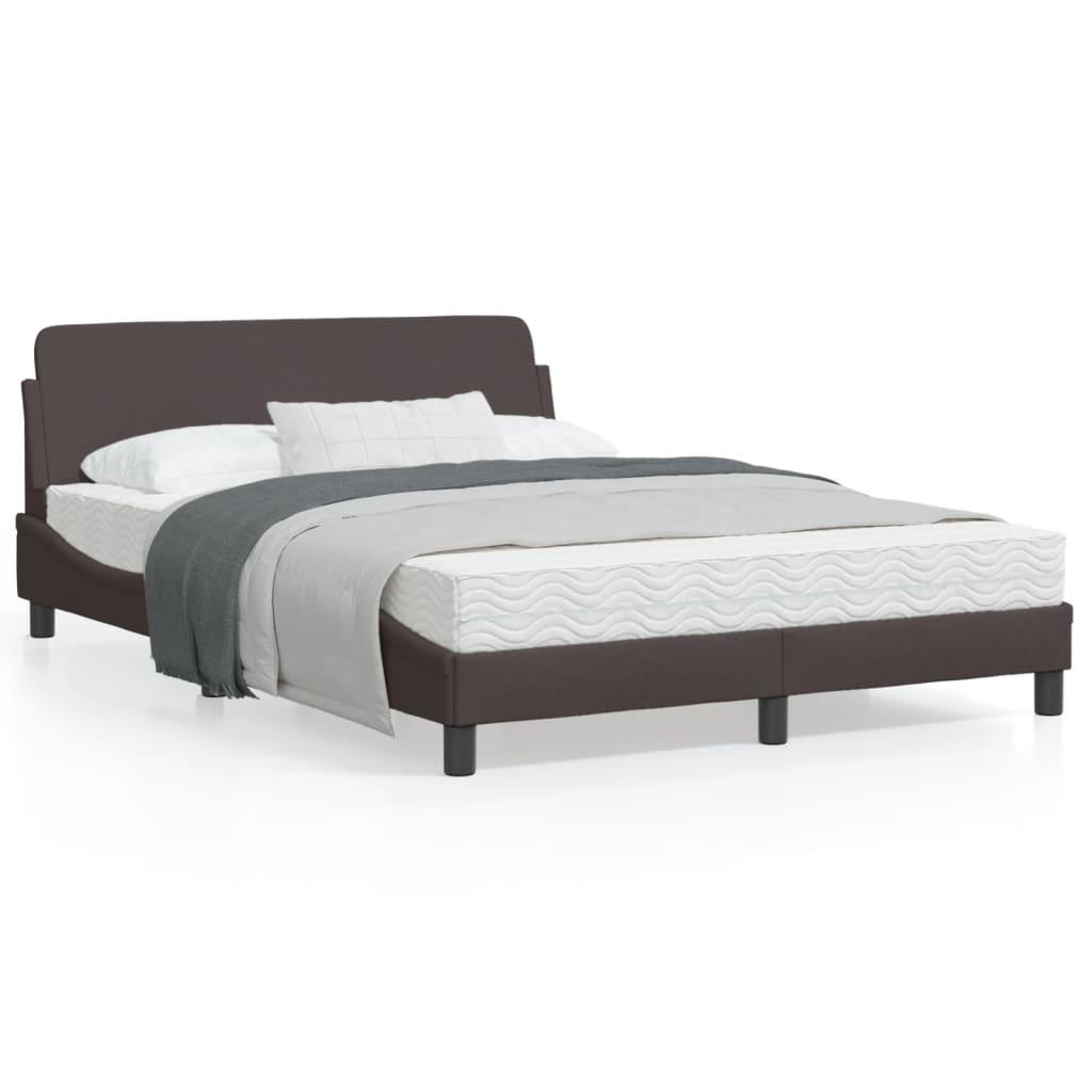 Sengeramme Dover 140x190 cm i stof - mørkebrun
