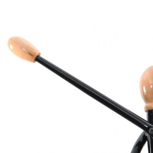 Stumtjener 176 cm pulverlakeret jern sort