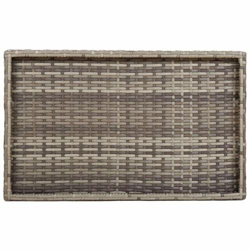 Bakkebord 65x40x75 cm polyrattan grå