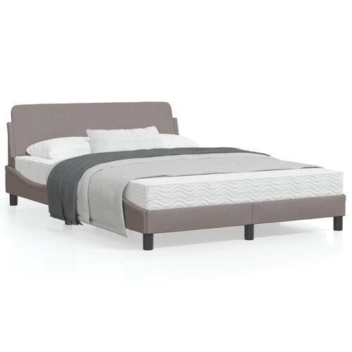 Sengeramme uden madras 140x190 cm stof gråbrun
