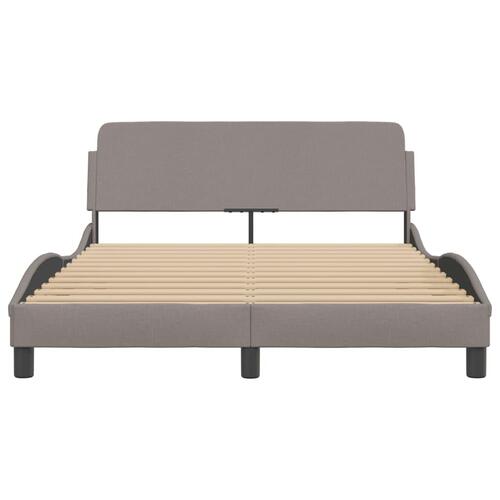 Sengeramme uden madras 140x190 cm stof gråbrun