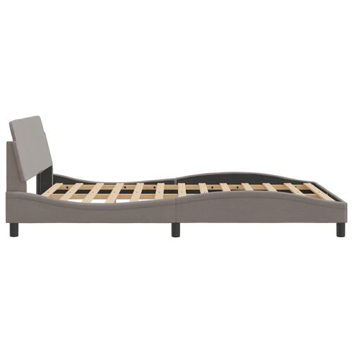 Sengeramme uden madras 140x190 cm stof gråbrun