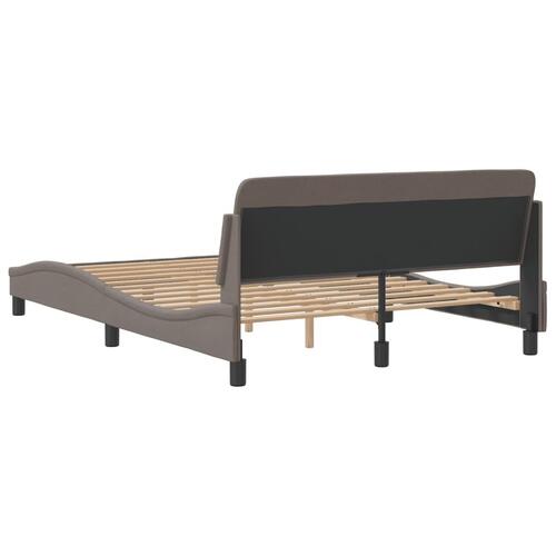 Sengeramme uden madras 140x190 cm stof gråbrun