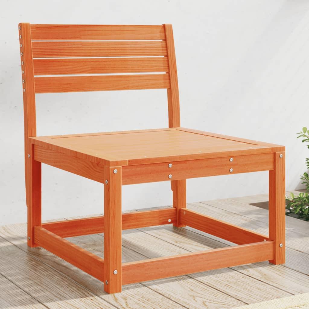 Sofamodul til haven massivt fyrretræ gyldenbrun billede