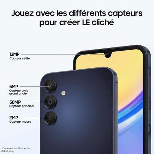 Smartphone Samsung A15 4 GB RAM 128 GB Gul