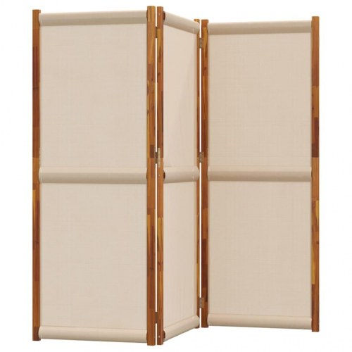 3-panels rumdeler i akacietræ, 210 × 180 cm - gråbrun