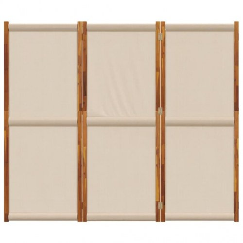3-panels rumdeler i akacietræ, 210 × 180 cm - gråbrun