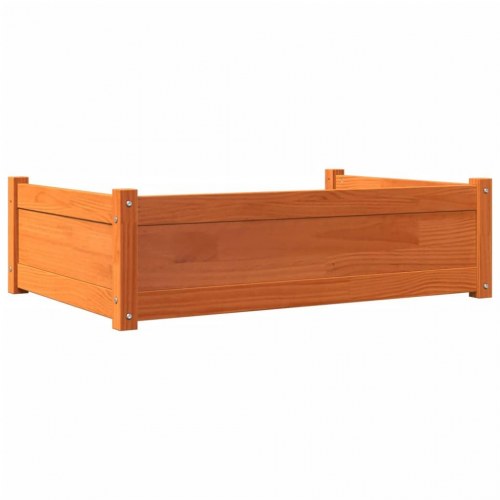 Hundeseng 95,5x65,5x28 cm massivt fyrretræ gyldenbrun