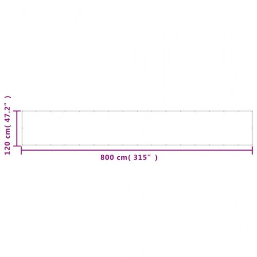 Altanafskærmning 120×800 cm - brun polyester, vandafvisende