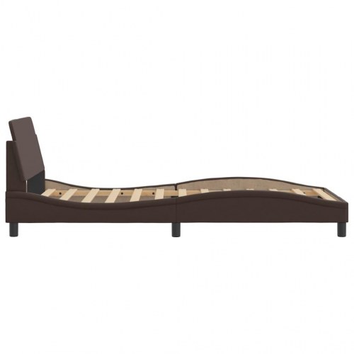 Sengeramme Dover 100×200 cm i kunstlæder - brun