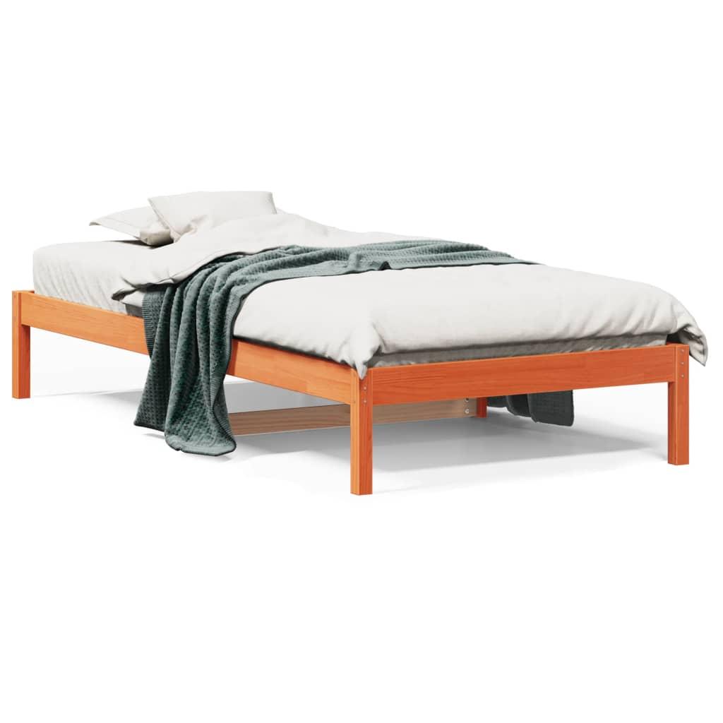 Daybed 80x200 Cm Massivt Fyrretræ Gyldenbrun