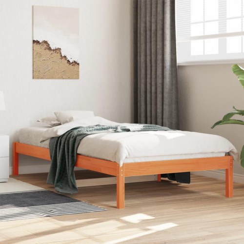 Daybed uden madras 80×200 cm - massivt fyrretræ, gyldenbrun