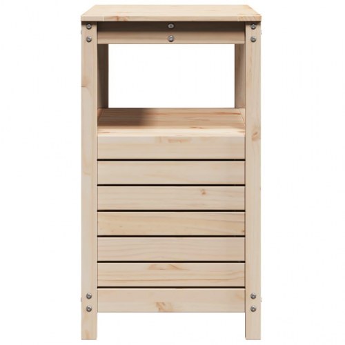 Plantebord med hylder 82,5x45x81 cm massivt fyrretræ