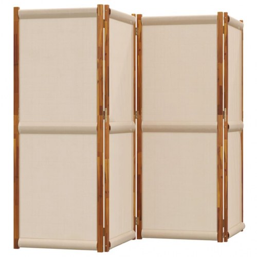 4-panels rumdeler i akacietræ - 280 x 180 cm, gråbrun