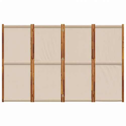 4-panels rumdeler i akacietræ - 280 x 180 cm, gråbrun