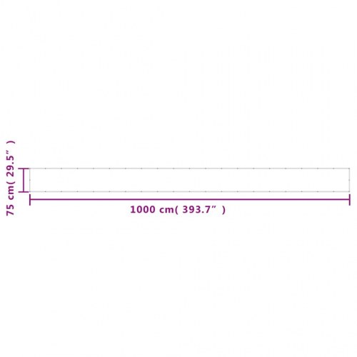 Altanafskærmning 75x1000 cm 100 % polyester brun