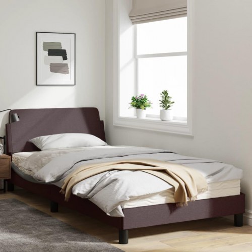 Sengeramme Dover mørkebrun 100 x 200 cm - stof