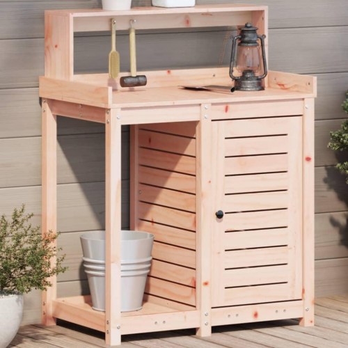 Plantebord med hylder 82,5 x 50 x 109,5 cm i massivt douglasgran