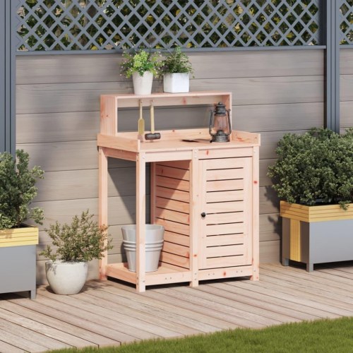 Plantebord med hylder 82,5 x 50 x 109,5 cm i massivt douglasgran