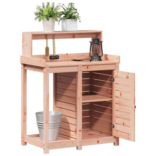 Plantebord med hylder 82,5 x 50 x 109,5 cm i massivt douglasgran